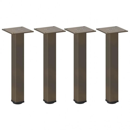 Sofabordsben 4 stk. naturstål 42-44 cm