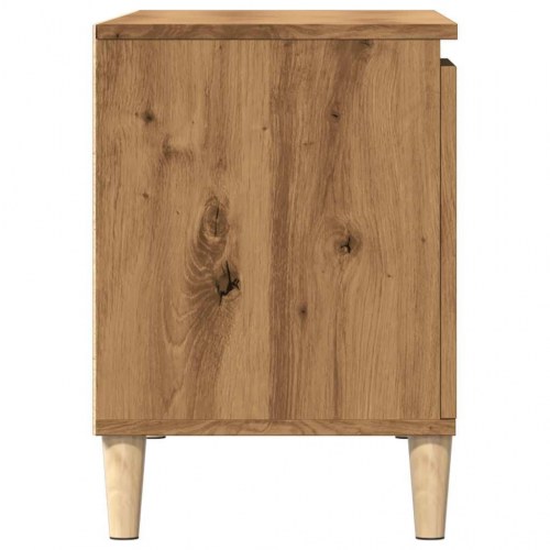 Tv-bord i kunsteg - 102×35×50 cm med låger og hylder