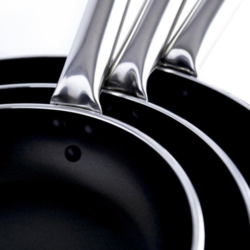 Professional Pro-Induction stegepande Ø24 cm - 6 stk, sort stål