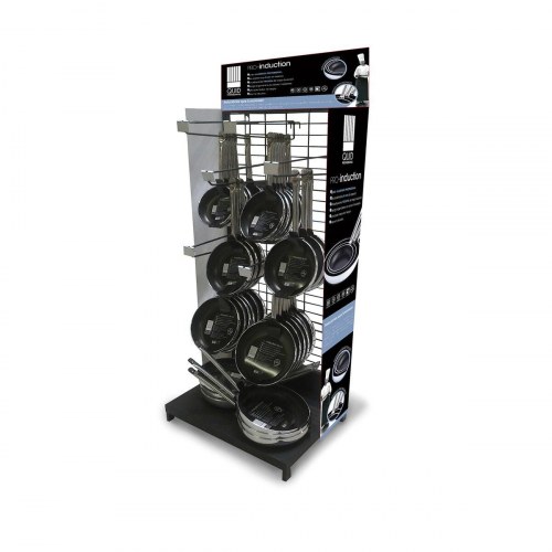 Professional Pro-Induction stegepande Ø24 cm - 6 stk, sort stål