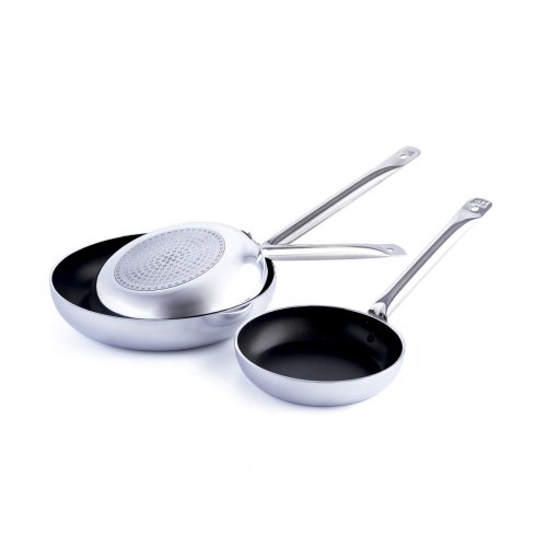 Professional Pro-Induction stegepande Ø24 cm - 6 stk, sort stål