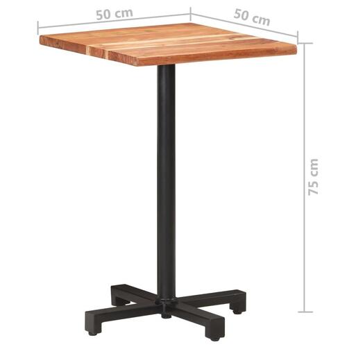 Bistrobord 50x50x75 cm massivt akacietræ