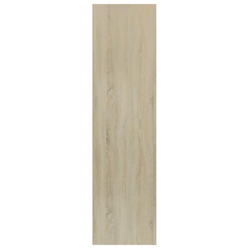 Bogreol/tv-bord 36x30x114 cm konstrueret træ hvid og sonoma-eg