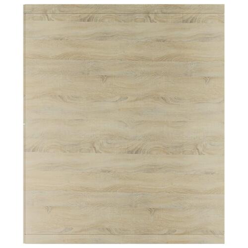 Bogreol/tv-bord 36x30x114 cm konstrueret træ hvid og sonoma-eg