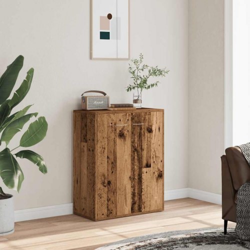 Skænk 60 × 30 × 75 cm i konstrueret træ - antikt træ