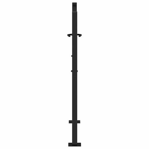 Havelåge 105x106 cm stål bladdesign sort