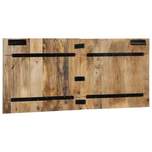 Sengegavl 120 cm i massivt ru mangotræ