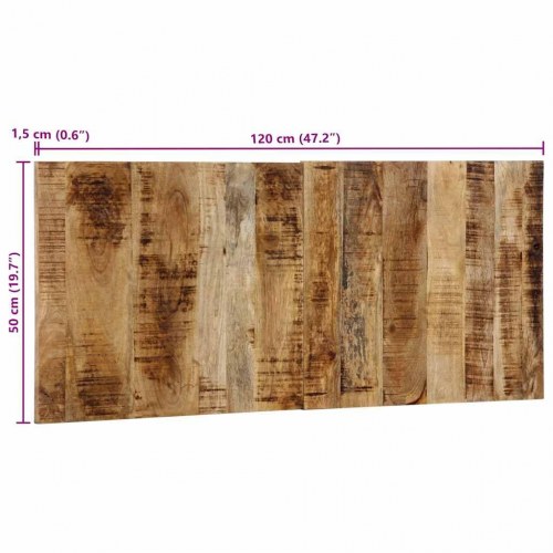 Sengegavl 120 cm i massivt ru mangotræ