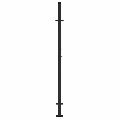 Havelåge i stål - sort, 100×150 cm, bølgedesign
