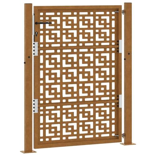 Havelåge 105x130 cm cortenstål krydsdesign
