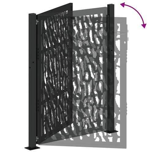 Havelåge 105x130 cm stål spor design sort