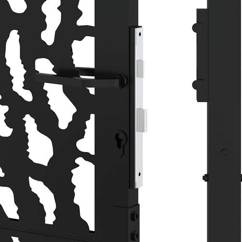 Havelåge 105x130 cm stål spor design sort