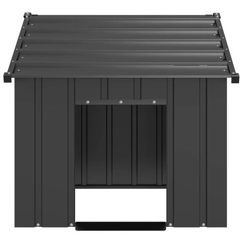 Hundehus med tag 83x130x85 cm galvaniseret stål