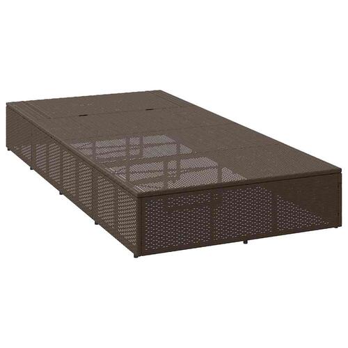 Solseng med flydende hynde polyrattan brun