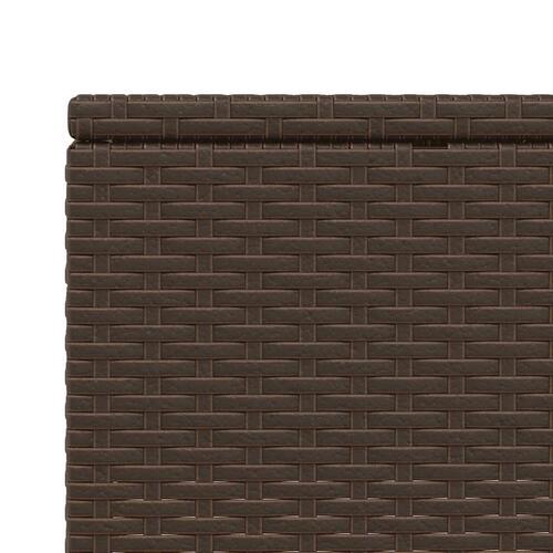 Solseng med flydende hynde polyrattan brun
