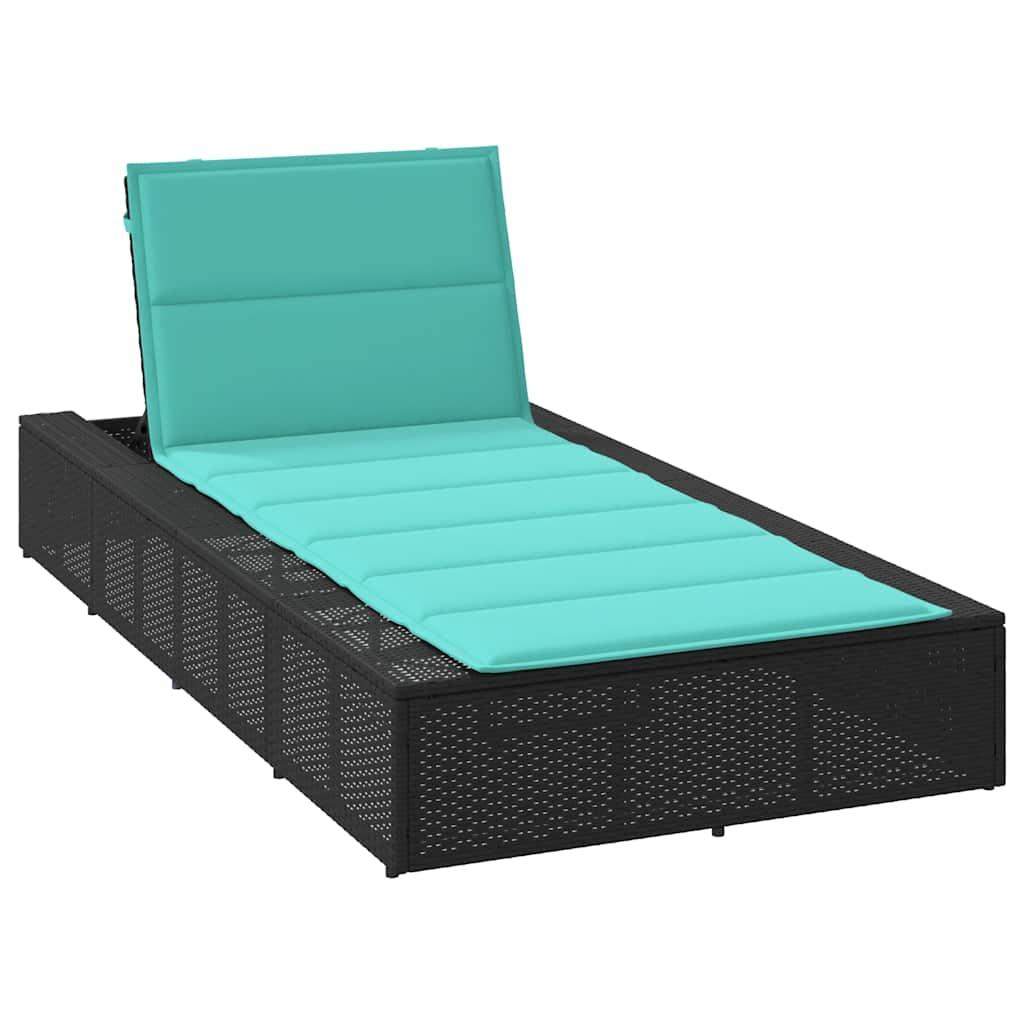 Solseng Med Flydende Hynde Polyrattan Sort