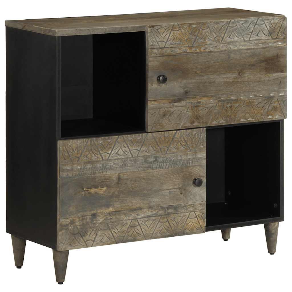 Skænk 80×33×75 cm i massivt mangotræ - sort