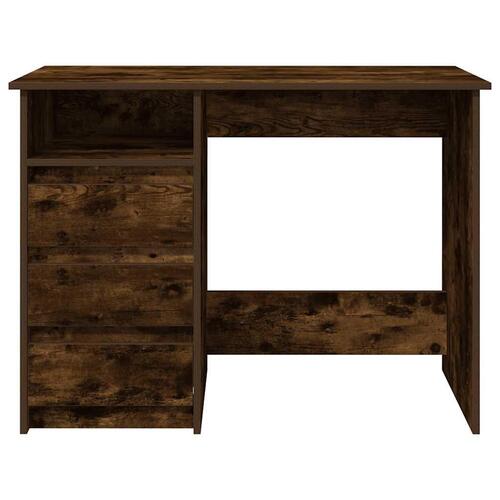 Skrivebord 102x50x75 cm konstrueret træ røget egetræsfarve