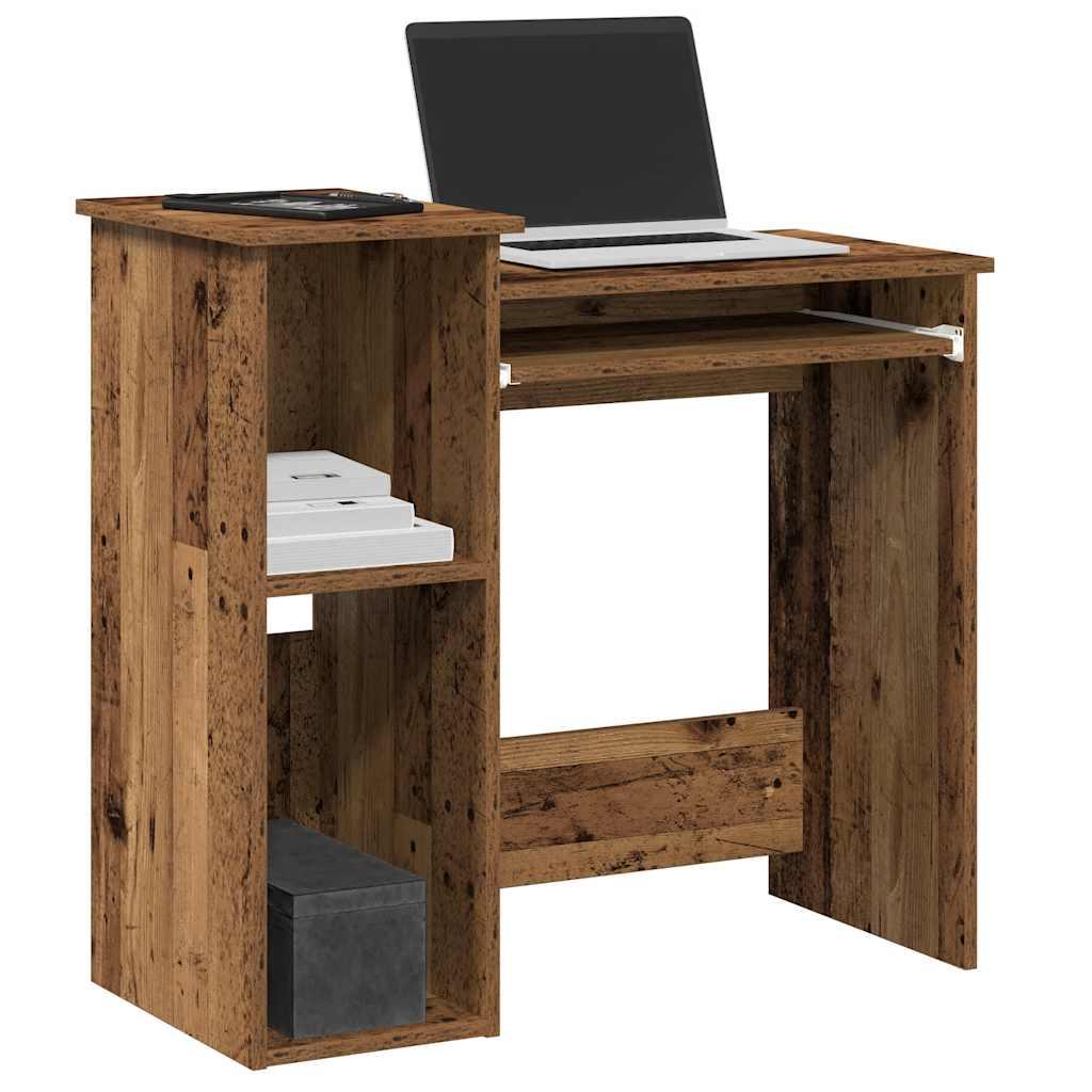 Skrivebord Hylder 84x40x78 Konstrueret Træ Antikt Træ