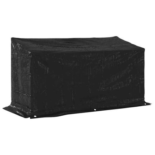 Brændestativ med regnslag 200,5x80,5x110,5 cm galvaniseret stål