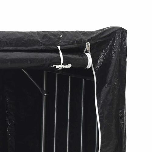 Brændestativ med regnslag 200,5x80,5x110,5 cm galvaniseret stål