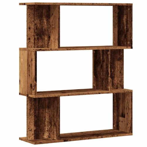 Bogskab/reol 80×24×96 cm i konstrueret træ - antikt træ