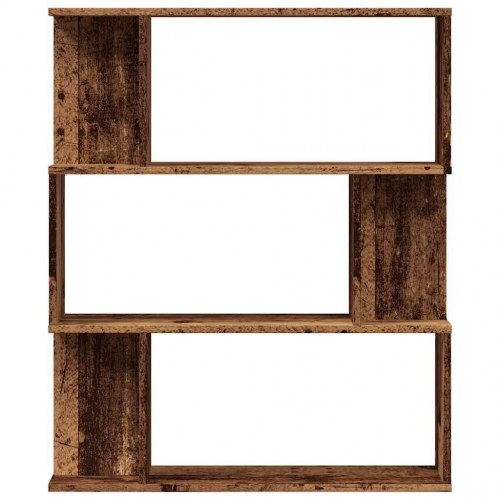 Bogskab/reol 80×24×96 cm i konstrueret træ - antikt træ