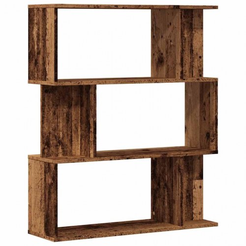 Bogskab/reol 80×24×96 cm i konstrueret træ - antikt træ
