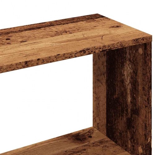 Bogskab/reol 80×24×96 cm i konstrueret træ - antikt træ