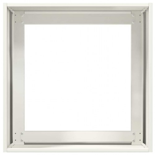 Plantekasse 40×40×40 cm i koldvalset stål - hvid