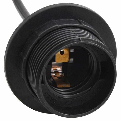 Pendellampe med 6 lampeholdere E27 metal sort