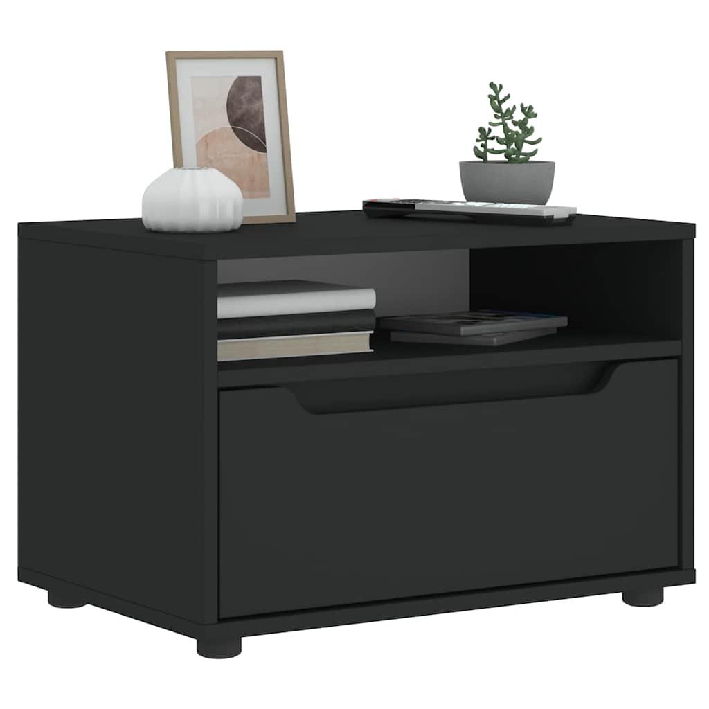 Tv Bord Visnes 60x40x38 Cm Konstrueret Træ Sort