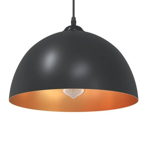 Pendellamper 2 stk højdejusterbar E27 Ø 30 cm metal sort
