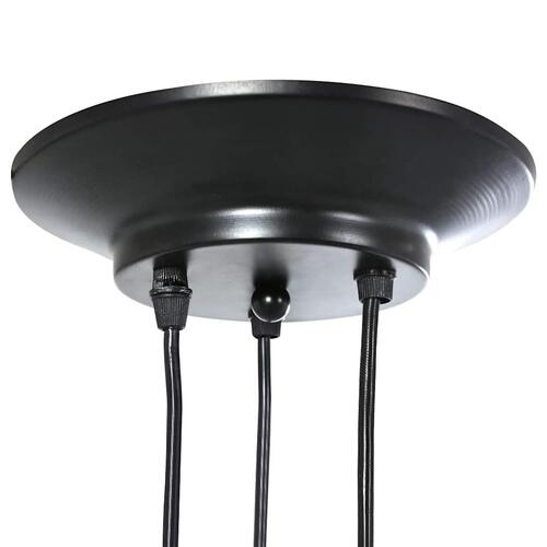 Pendellampe med 3 lampeholdere E27 metal sort