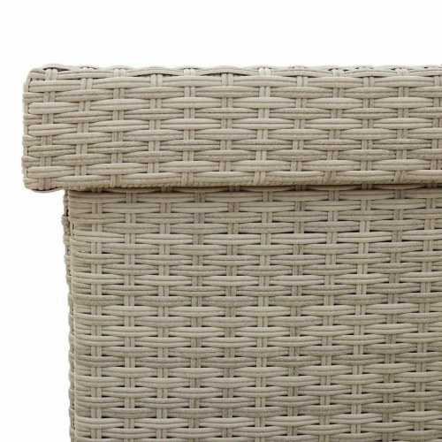 Opbevaringsboks med hjul i polyrattan 110×55×73 cm - lysegrå