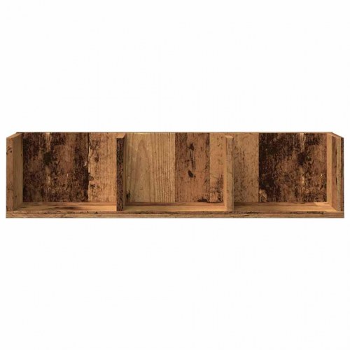 Cd-reol væghylde 75 × 18 × 18 cm i konstrueret træ - antikt træ