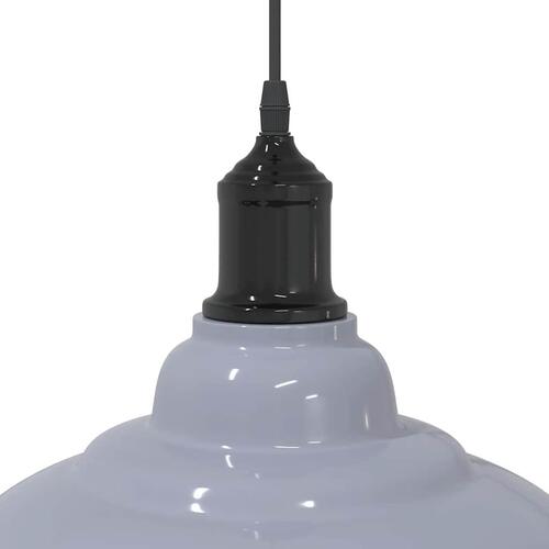 Pendellampe højdejusterbar E27 Ø 31 cm metal glans grå