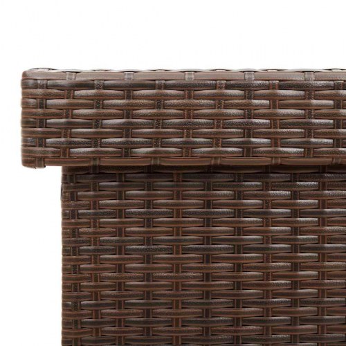 Opbevaringsboks med hjul 110×55×73 cm - polyrattan, brun