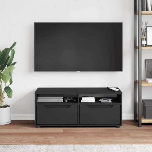 TV-bord VISNES - sort 100 x 40 x 38 cm