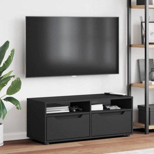 TV-bord VISNES - sort 100 x 40 x 38 cm