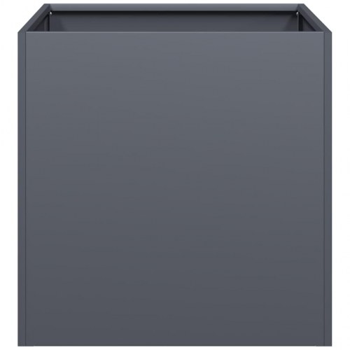 Plantekasse 40×40×40 cm i koldvalset stål - antracitgrå