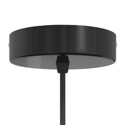 Pendellampe højdejusterbar E27 Ø 31 cm metal glans sort