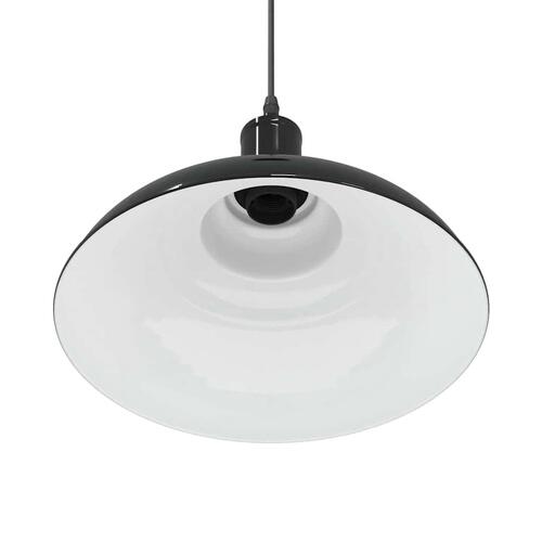 Pendellampe højdejusterbar E27 Ø 31 cm metal glans sort