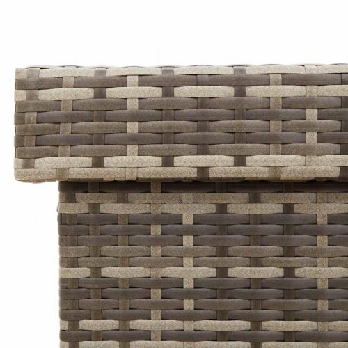 Opbevaringsboks med hjul i polyrattan - 110 × 55 × 73 cm, grå