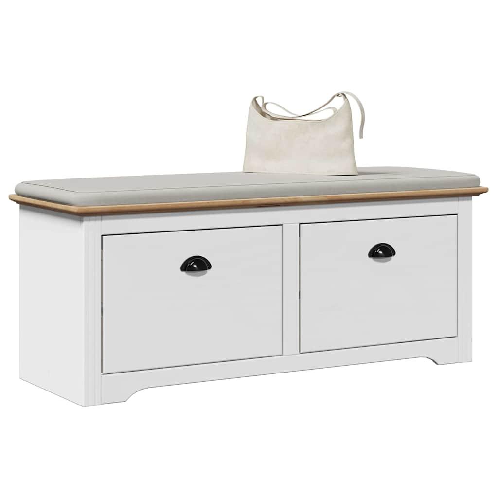 Gangbænk BODO 114x40x45 cm hvid og brun