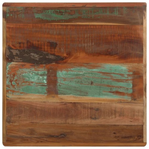 Bistrobord 60 × 60 × 76 cm i massivt genbrugstræ med støbejernsfod