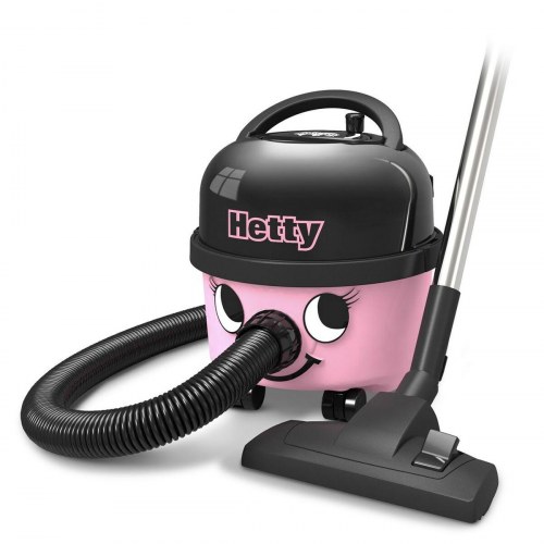 Numatic Hetty 160 stavstøvsuger/cylindermodell - 620 W, sort/lyserød