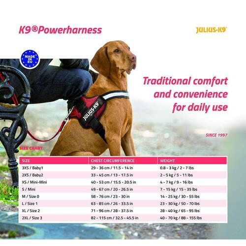 Hundesele Julius K9 Power Sort 2 Baby 2 (XS/S)