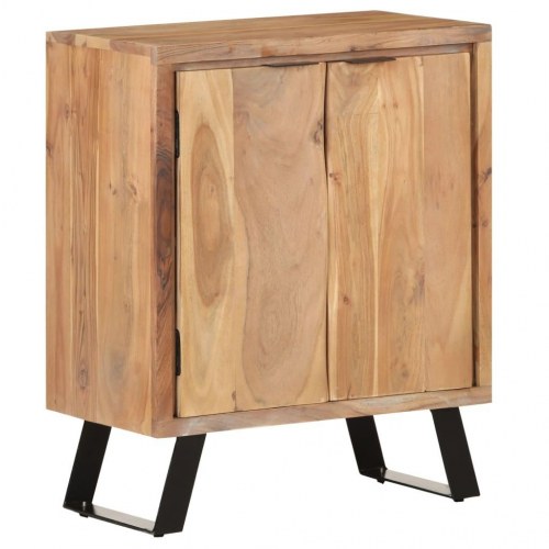 Skænk 60x36x76 cm massivt akacietræ med naturlige kanter