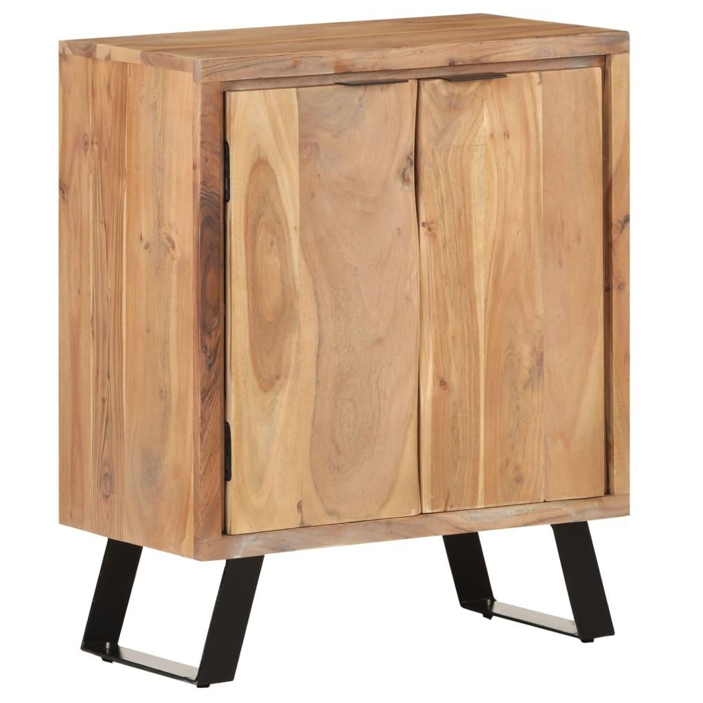 Skænk 60x36x76 cm massivt akacietræ med naturlige kanter